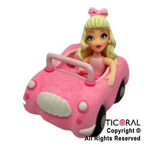 ADOR BARBIE EN AUTO PORCELANA FRIA G x 1 Ticoral Express Cotillon y Reposteria. Venta al publico